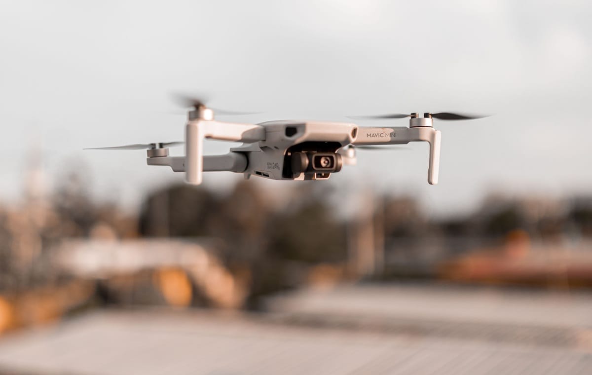 Drone em funcionamento
