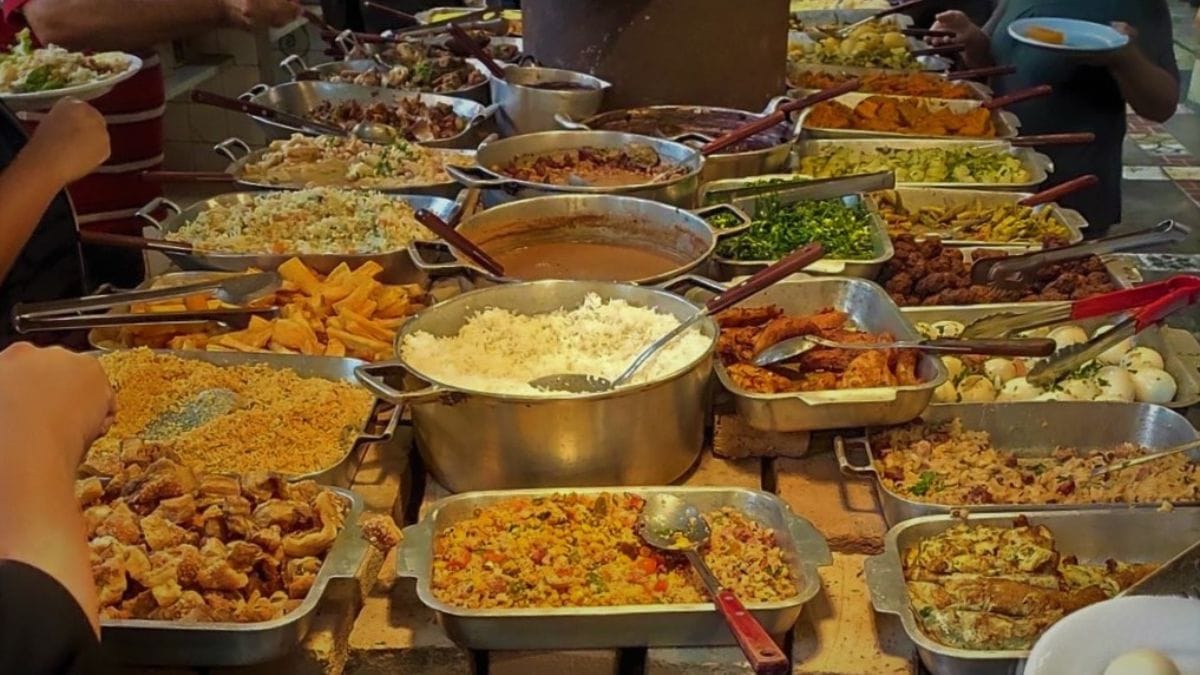 Parte do cardápio do restaurante As Véias, do complexo O Velhão