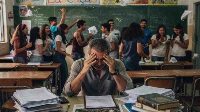 Quem cuida de quem ensina? O retrato doloroso do esgotamento mental na sala de aula