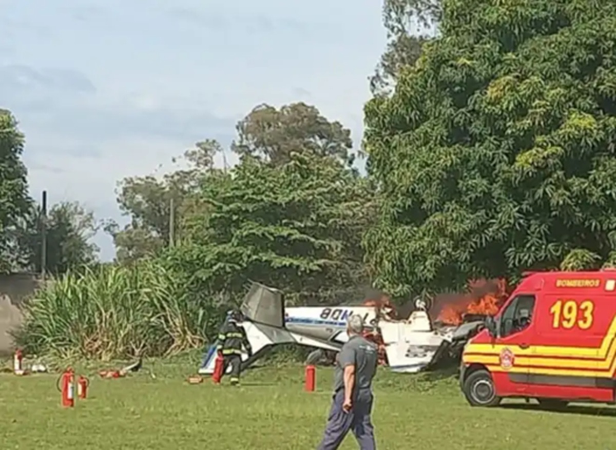 Acidente aéreo em Marília, no interior de São Paulo