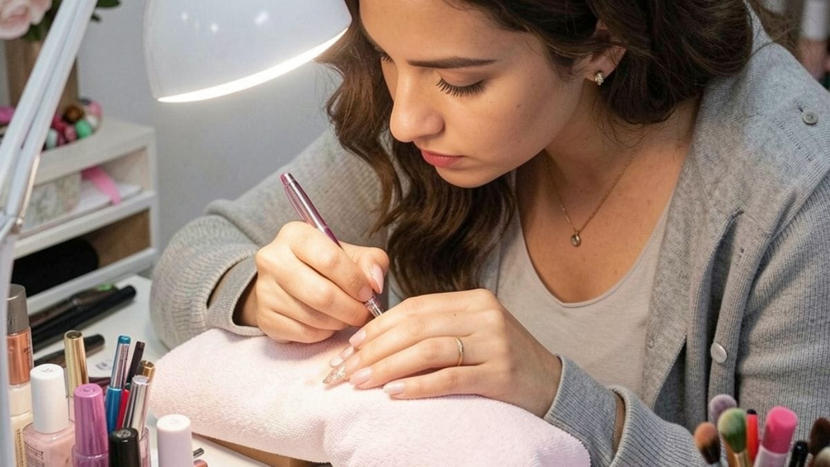 Montagem com diferentes estilos de unhas decoradas inspiradas nas principais tendências de manicure do inverno de 2026