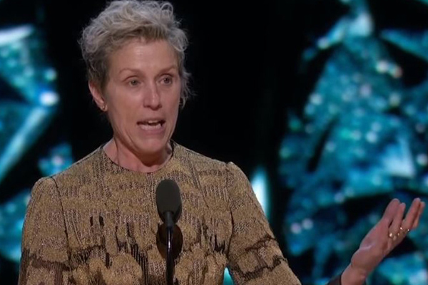 Frances McDormand ganhou o Oscar de melhor atriz neste ano. É a segunda estatueta dela (Frame)