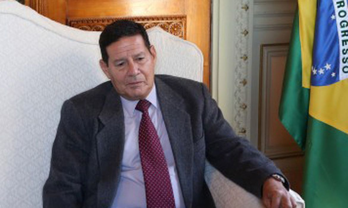 O vice-presidente Hamilton Mourão