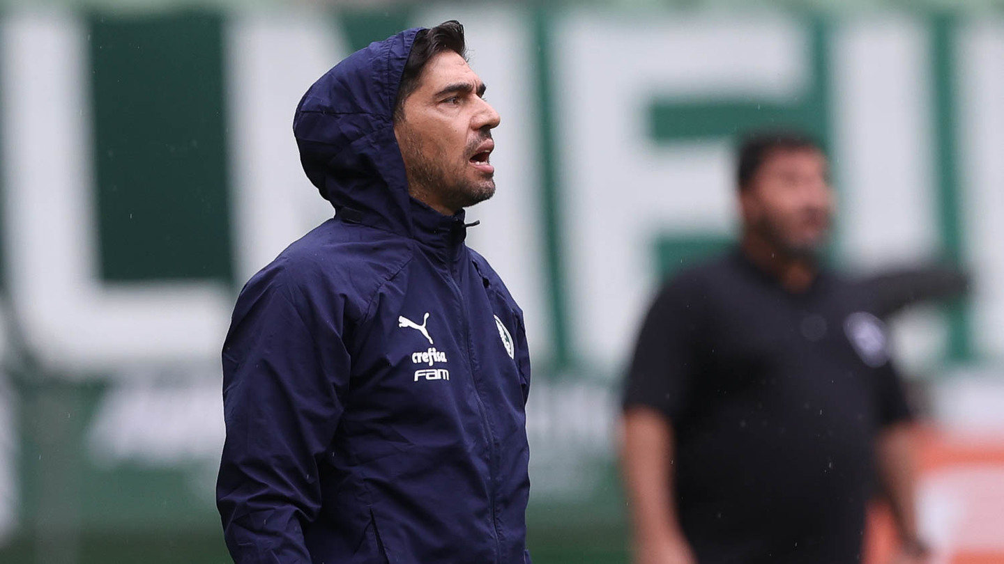 O técnico Abel Ferreira, no empate desta terça contra o Botafogo