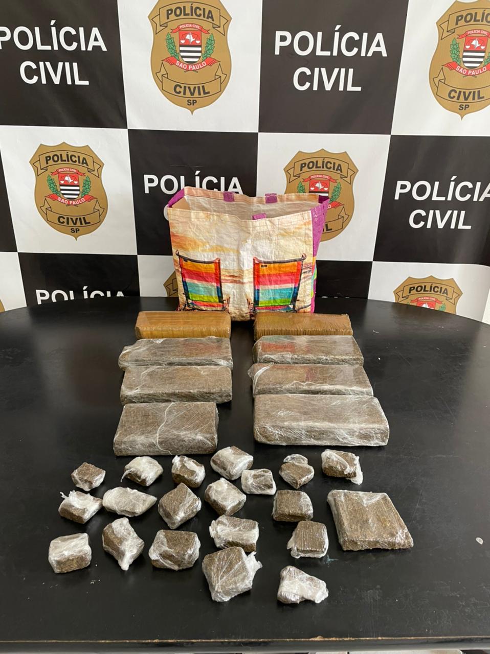 Maconha era levada pelo acusado em sacola reciclável de mercado