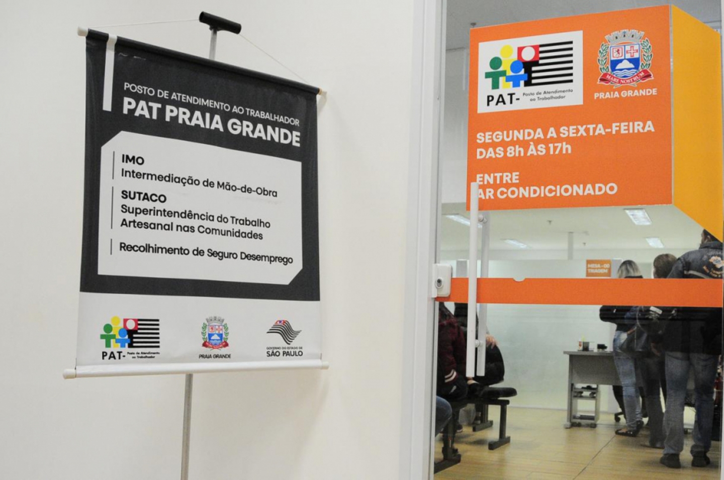 O PAT de Praia Grande funciona das 8h30 até às 16h30 e está localizado ao lado do Poupatempo, dentro do Litoral Plaza Shopping