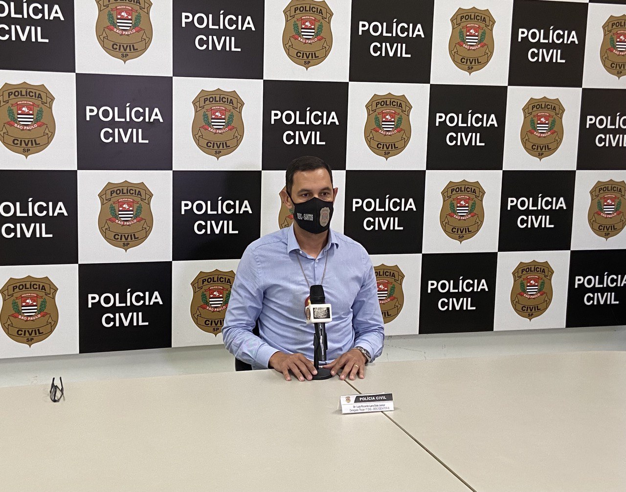 O delegado Luiz Ricardo de Lara Dias Júnior coordenou a ação que resultou na apreensão em Santos