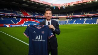 Messi no Parque dos Príncipes, em Paris