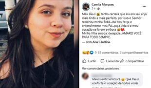 Ana Carolina estava grávida de 7 meses