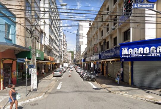 Parte da Rua Martin Afonso se encontra interditada nesta semana