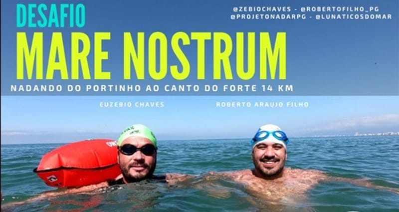 Praia Grande receberá neste sábado (20) o 1&ordm; Desafio Mare Nostrum de travessia a nado