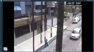 Flagrante do descarte irregular da tinta foi feito pelas câmeras do Centro de Controle Operacional (CCO)