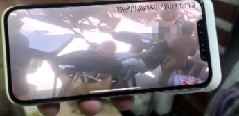 Câmeras de monitoramento do comércio registraram o momento do furto do celular do turista