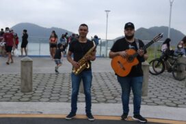 Músicos da Orquestra Municipal de Guarujá estarão no Mirante das Galhetas durante o feriado