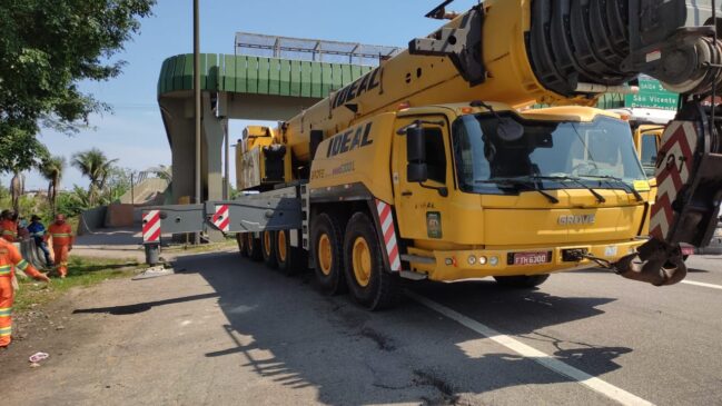 CMT Cubatão está acompanhando os trabalhos para liberar o tráfego na Rodovia Anchieta