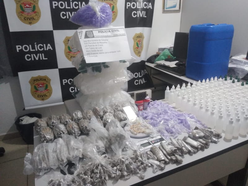Polícia Civil desmonta laboratório de drogas em São Vicente