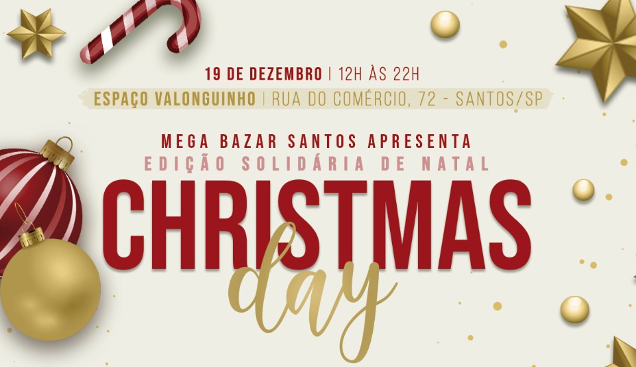 Mega Bazar Santos Solidário de Natal acontece no Espaço Valonguinho