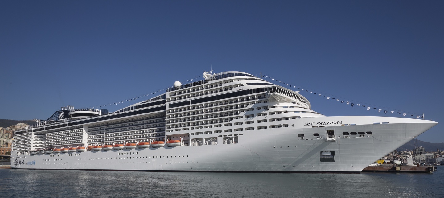 MSC Preziosa foi uma das embarcações que apresentou casos de Covid