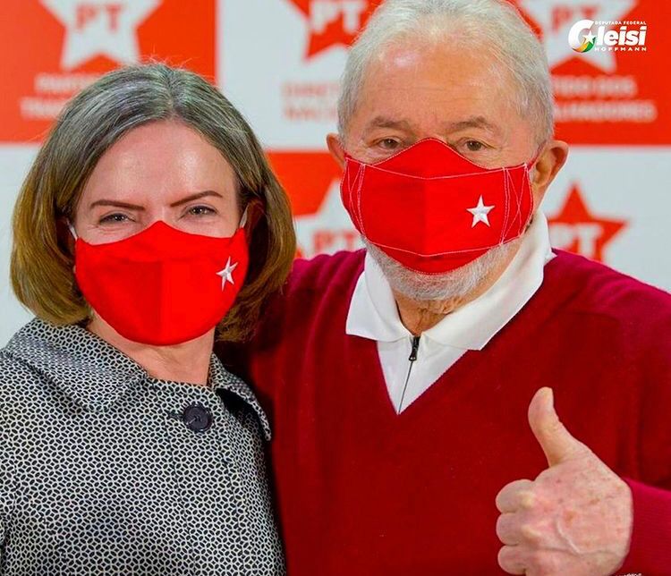 Gleisi Hoffmann e Lula