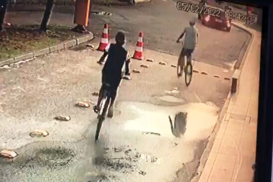 Bandidos armados assaltam Mc Donalds da Ponta da Praia e fogem de bicicleta