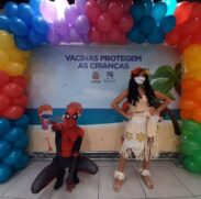 Posto Infantil da vacina contra a Covid tem atividades lúdicas para as crianças em São Vicente - Shopping Brisamar