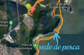 GCM realiza fiscalização marítima e encontra rede de pesca em área de proteção ambiental - São Vicente