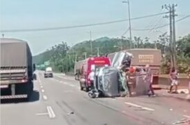 Acidente aconteceu na Rodovia Cônego Domênico Rangoni, na altura de Cubatão