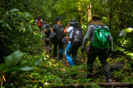 Nas caminhadas, além de belas paisagens naturais, é possível mergulhar na história