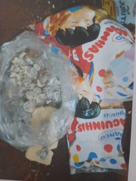 Droga apreendida em pão