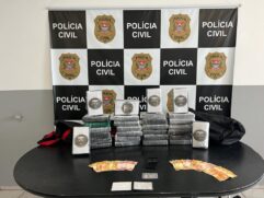 Tijolos de cocaína estavam escondidos dentro de veículo