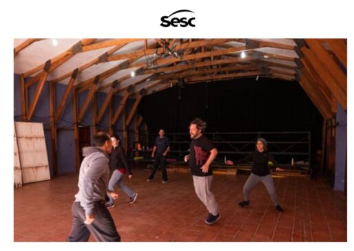 Imagem de um dos encontros dos grupos Clowns de Shakespeare (RN | Brasil) e Teatro de Los Andes (Bolívia), no processo de criação de FRONTE[I]RA|FRACAS[S]O