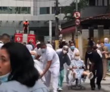 Incêndio atinge hospital particular e pacientes são retirados as pressas da unidade