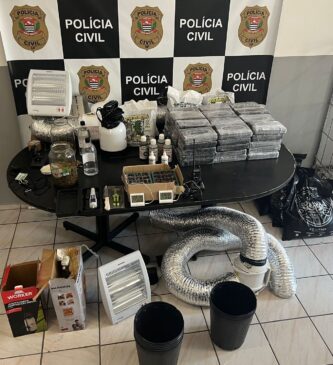 60 tijolos de cocaína (64.000,00 gramas) e 1 porção de skunk (416,80 gramas) foram apreendidos