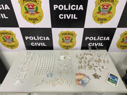 Jovem portava 200 porções de diferentes entorpecentes