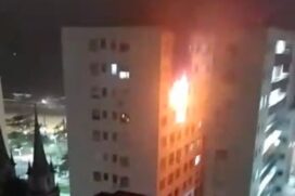 Até o momento, não há informações de vítimas e nem da causa do incêndio
