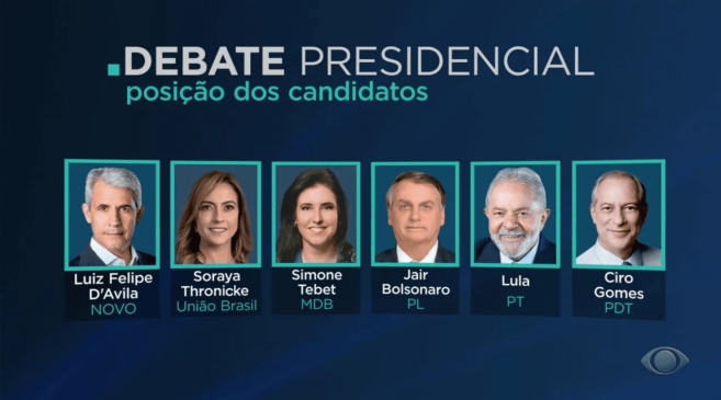 Debate presidencial acontece neste domingo
