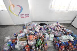 Fundo Social recebe milhares de tampinhas e lacres de latinhas de alumínio em PG