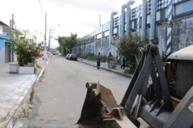 Obras na rua da Zona Noroeste