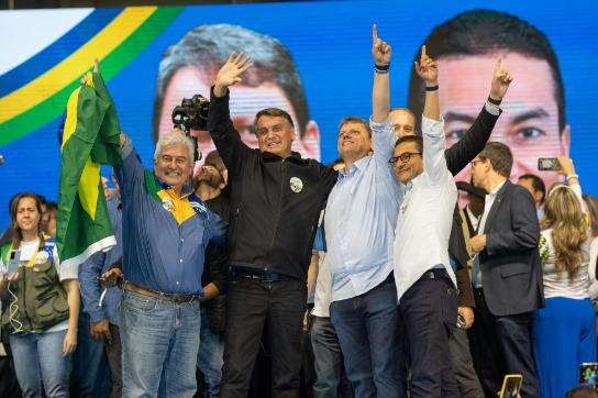 Marcos Pontes, Bolsonaro e Tarcísio de Freitas