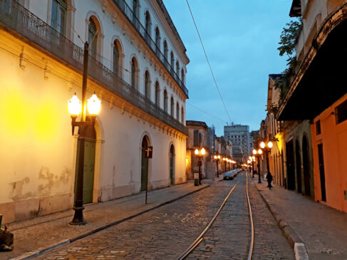 Rua do Comércio em Santos