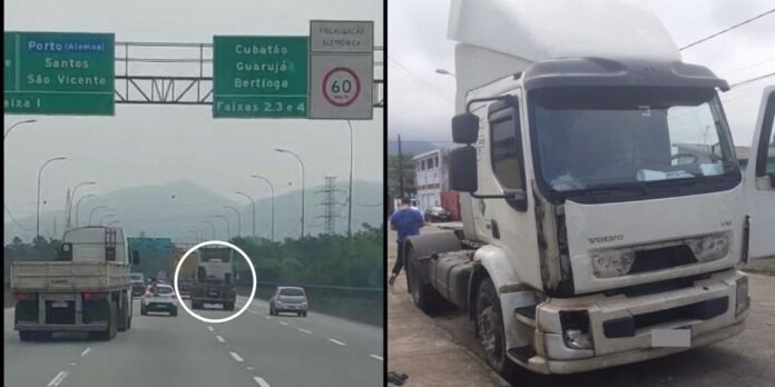 Motorista de caminhão atropela homem em rodovia