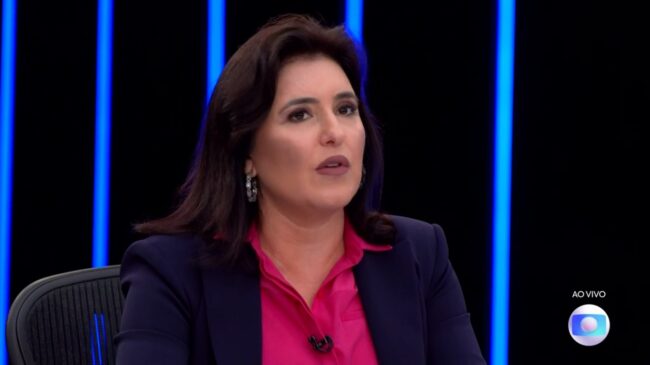 Simone Tebet em entrevista ao JN