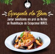 No jantar, será servido espaguete de Frutos do mar e peixe grelhados