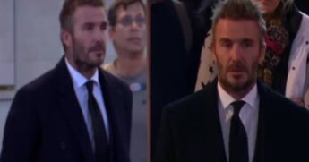 Beckham chegou por volta das 2h da manhã para entrar na fila do velório da rainha Elizabeth 2ª