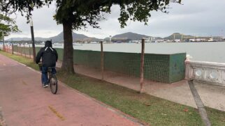 Área atingida em Santos