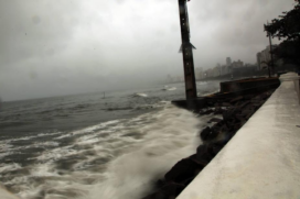 Maré alta em Santos