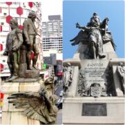 Estátua em homenagem aos irmãos Andradas