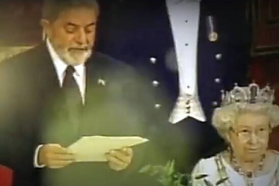 Lula ao lado da Rainha Elizabeth
