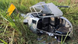 Todos que estavam no helicóptero sobreviveram
