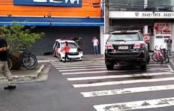 Loja foi alvo de assaltantes na manhã desta quarta-feira (21)